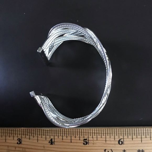 ❤️❤️❤️ Sterling Silver Braided Cuff Bracelet❤️❤️❤️ - Picture 8 of 8